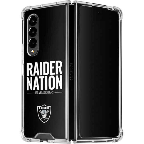 NFL Las Vegas Raiders Team Motto Galaxy Z Fold4 5G Clear Case